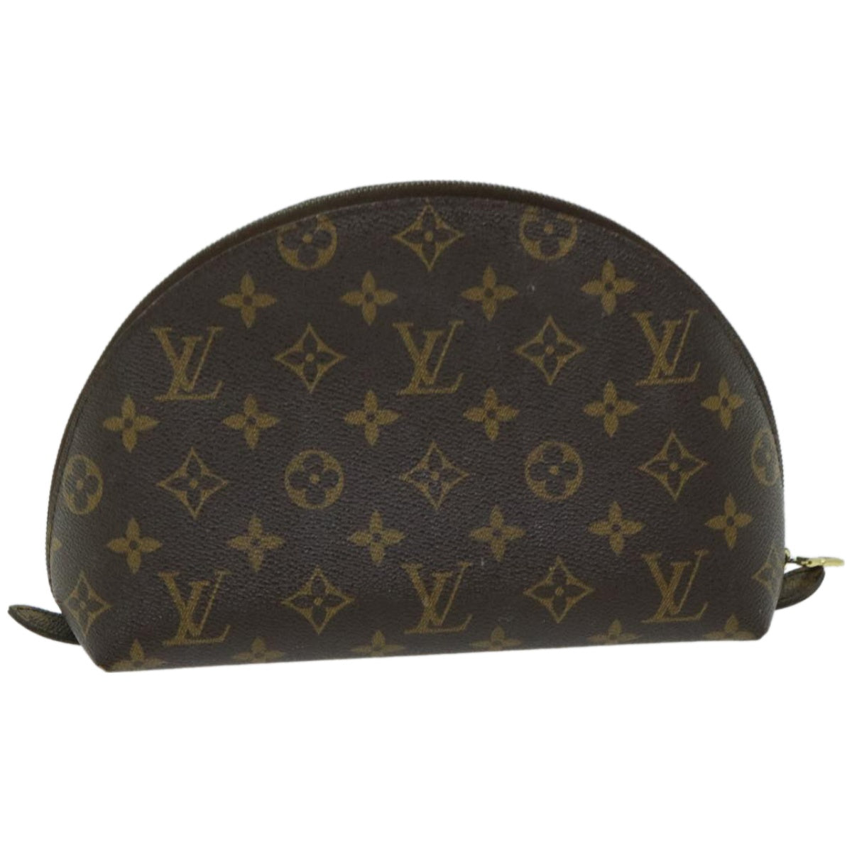 LOUIS VUITTON Monogram Trousse Demi Ronde Cosmetic Pouch M47520 LV Auth 66997