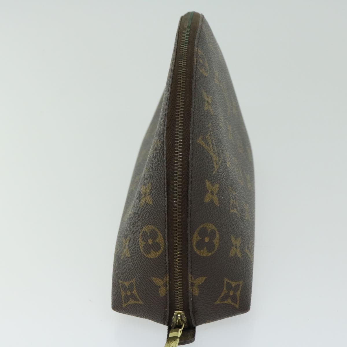 LOUIS VUITTON Monogram Trousse Demi Ronde Cosmetic Pouch M47520 LV Auth 66997