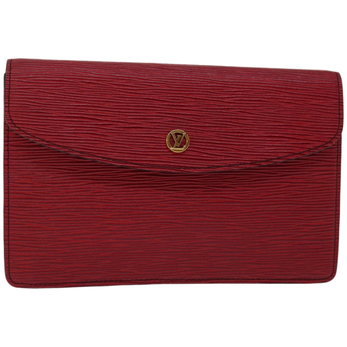 LOUIS VUITTON Epi Montaigne 23 Clutch Bag Red M52667 LV Auth 67006