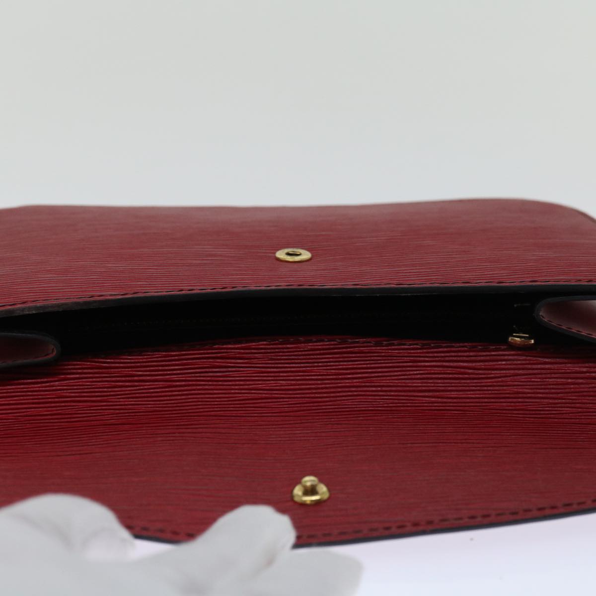 LOUIS VUITTON Epi Montaigne 23 Clutch Bag Red M52667 LV Auth 67006