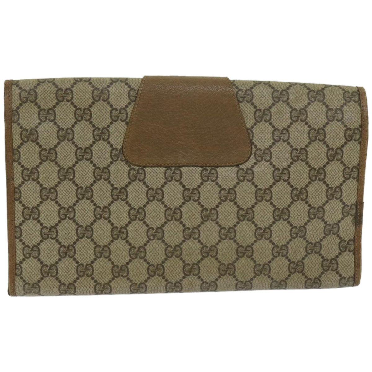 GUCCI GG Supreme Web Sherry Line Clutch Bag Beige Red Green 89 01 031 Auth 67007