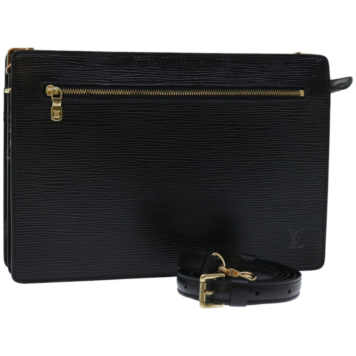 LOUIS VUITTON Epi Angian Shoulder Bag 2way Black M52112 LV Auth 67009