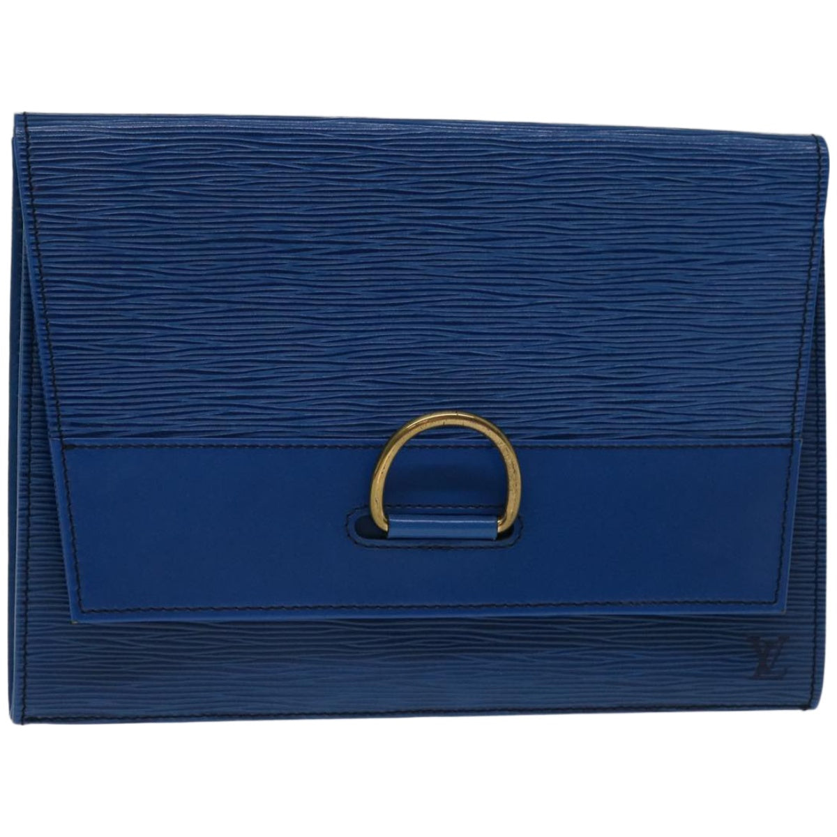 LOUIS VUITTON Epi Jena Clutch Bag Blue M52715 LV Auth 67011