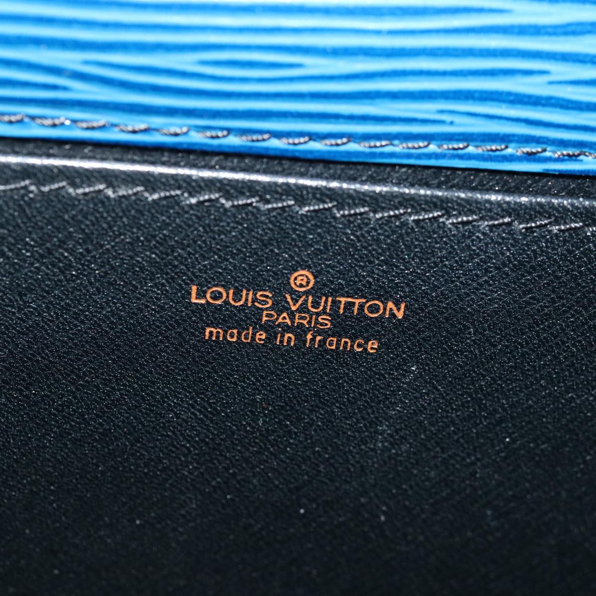 LOUIS VUITTON Epi Jena Clutch Bag Blue M52715 LV Auth 67011