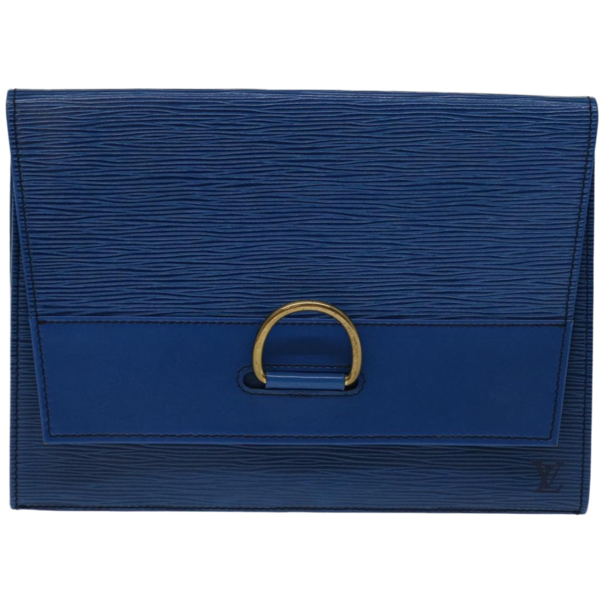 LOUIS VUITTON Epi Jena Clutch Bag Blue M52715 LV Auth 67011