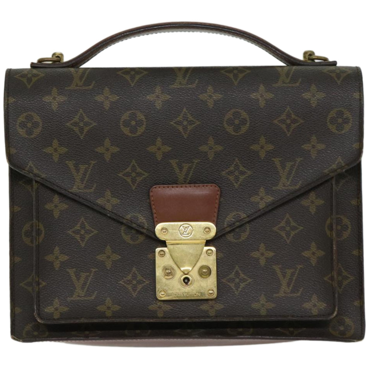 LOUIS VUITTON Monogram Monceau 28 Hand Bag 2way M51185 LV Auth 67012