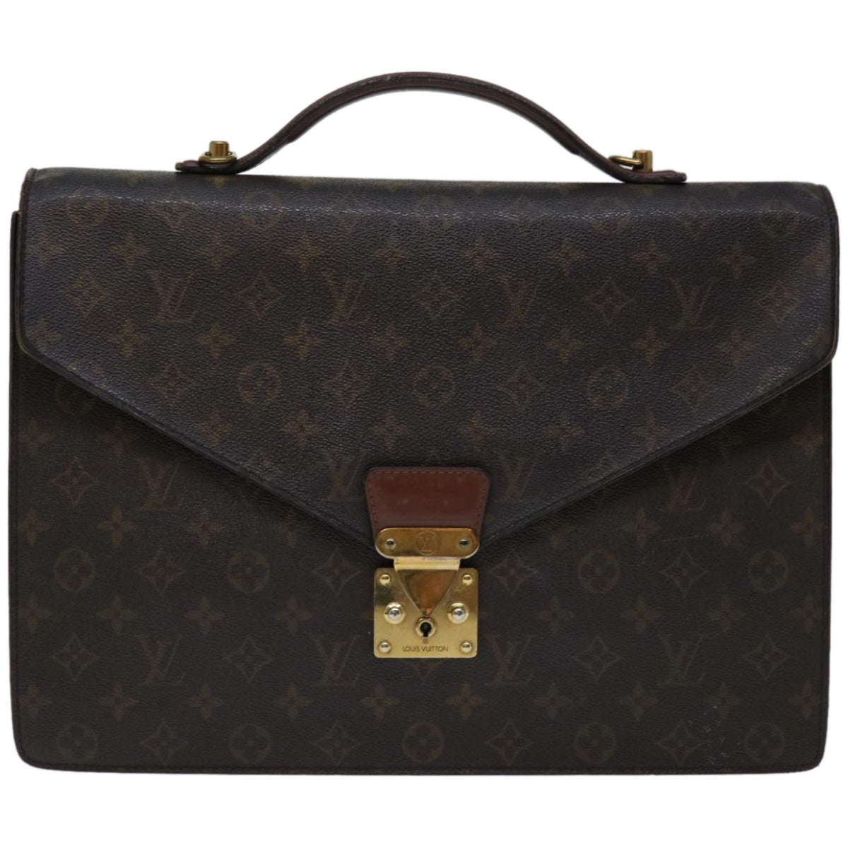 LOUIS VUITTON Monogram Porte Documents Bandouliere Bag M53338 LV Auth 67020