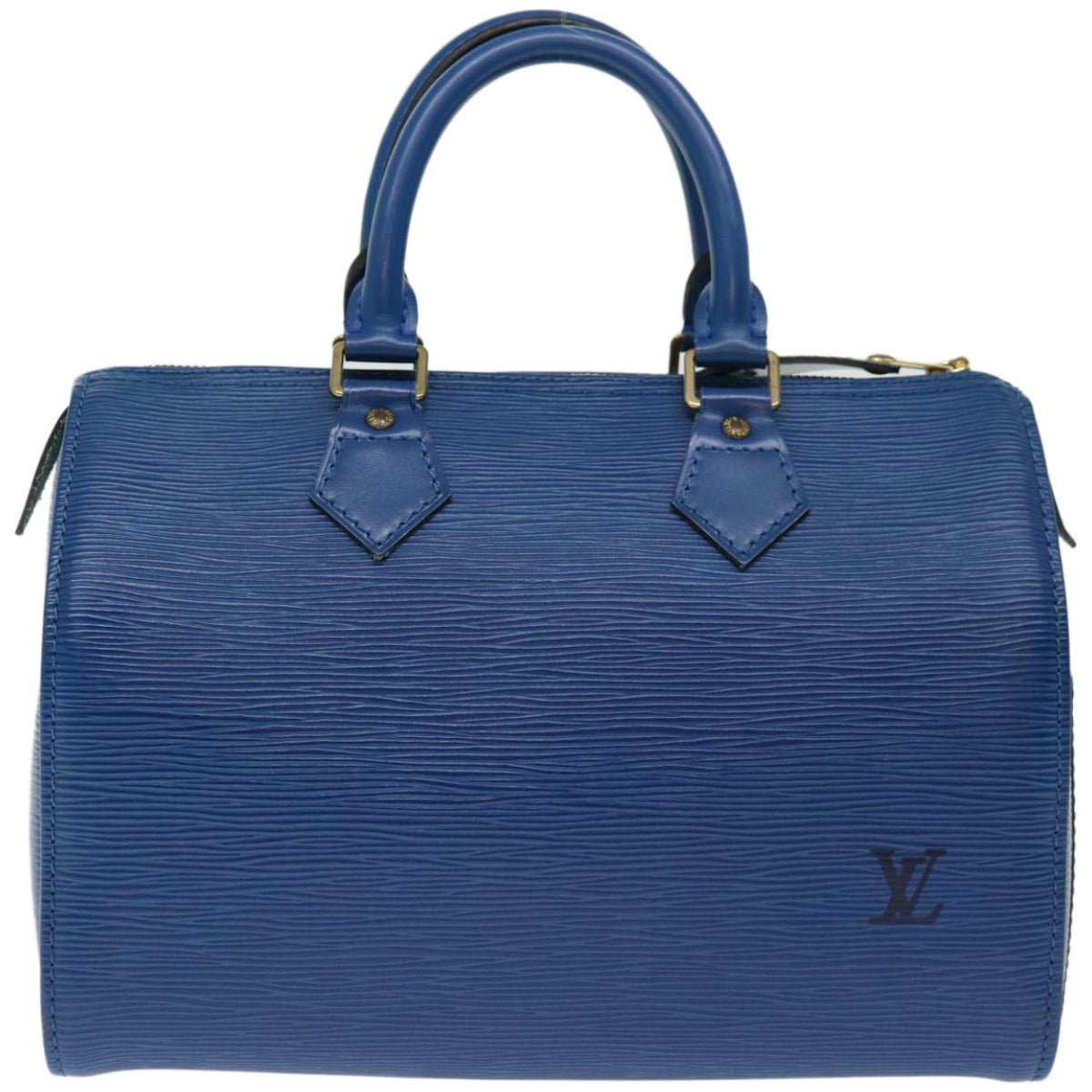 LOUIS VUITTON Epi Speedy 25 Hand Bag Toledo Blue M43015 LV Auth 67031