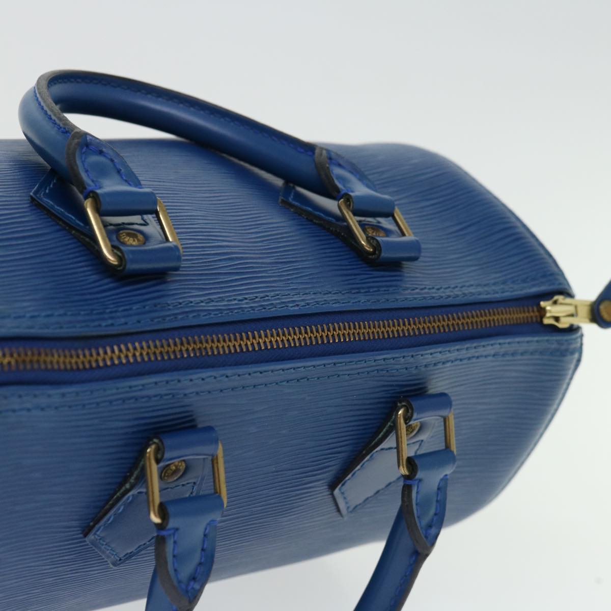 LOUIS VUITTON Epi Speedy 25 Hand Bag Toledo Blue M43015 LV Auth 67031