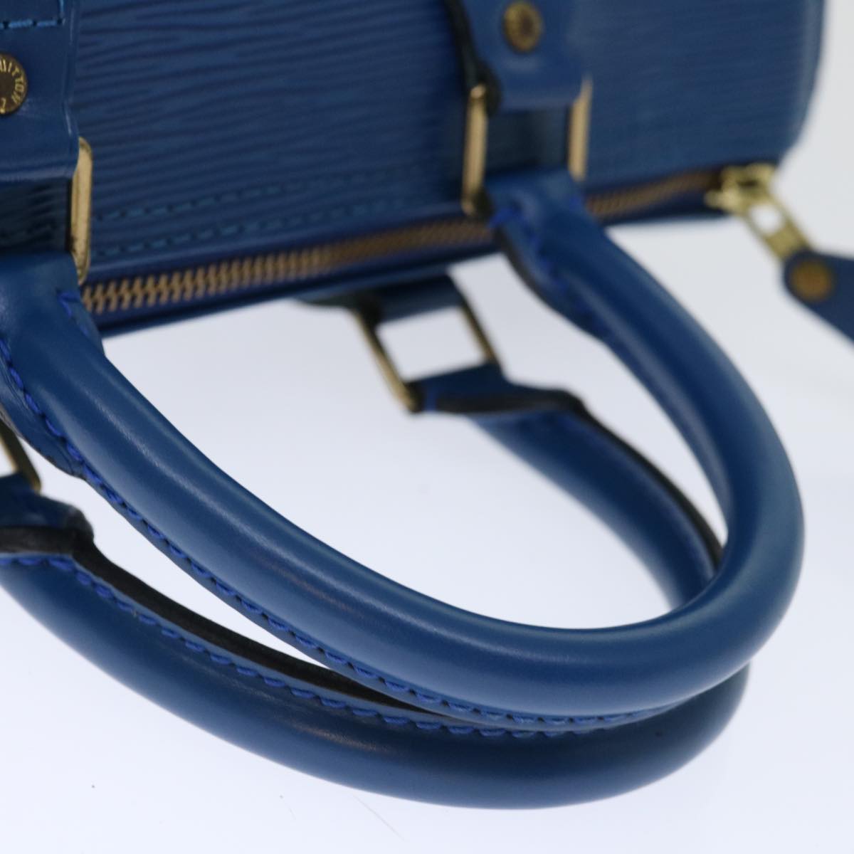 LOUIS VUITTON Epi Speedy 25 Hand Bag Toledo Blue M43015 LV Auth 67031