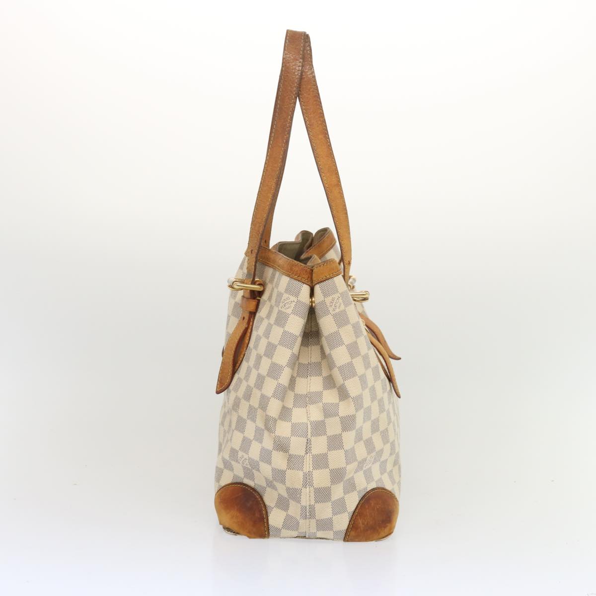 LOUIS VUITTON Damier Azur Hampstead MM Tote Bag N51206 LV Auth 67035