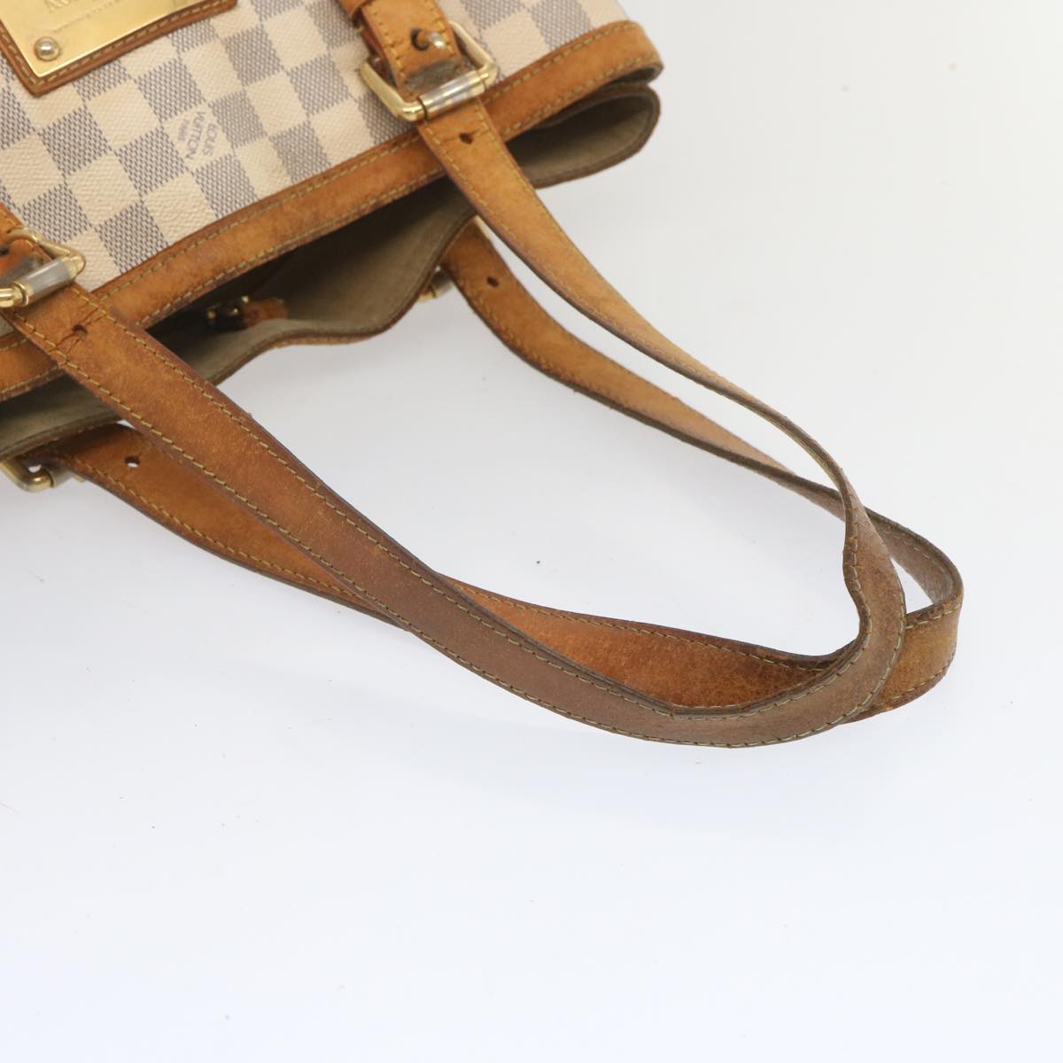 LOUIS VUITTON Damier Azur Hampstead MM Tote Bag N51206 LV Auth 67035