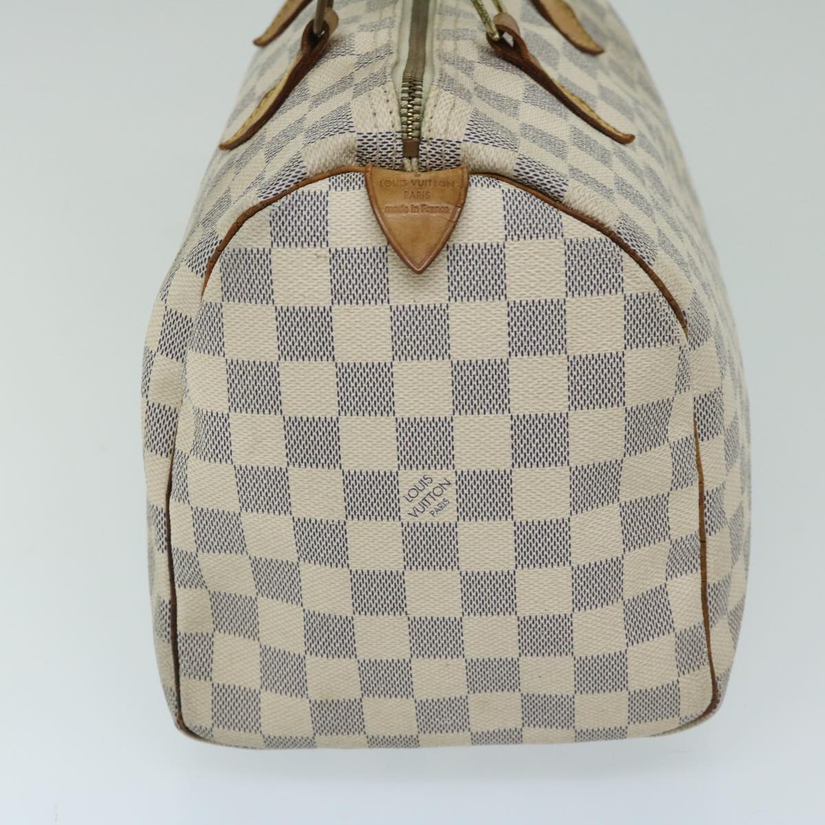 LOUIS VUITTON Damier Azur Speedy 30 Hand Bag N41533 LV Auth 67038