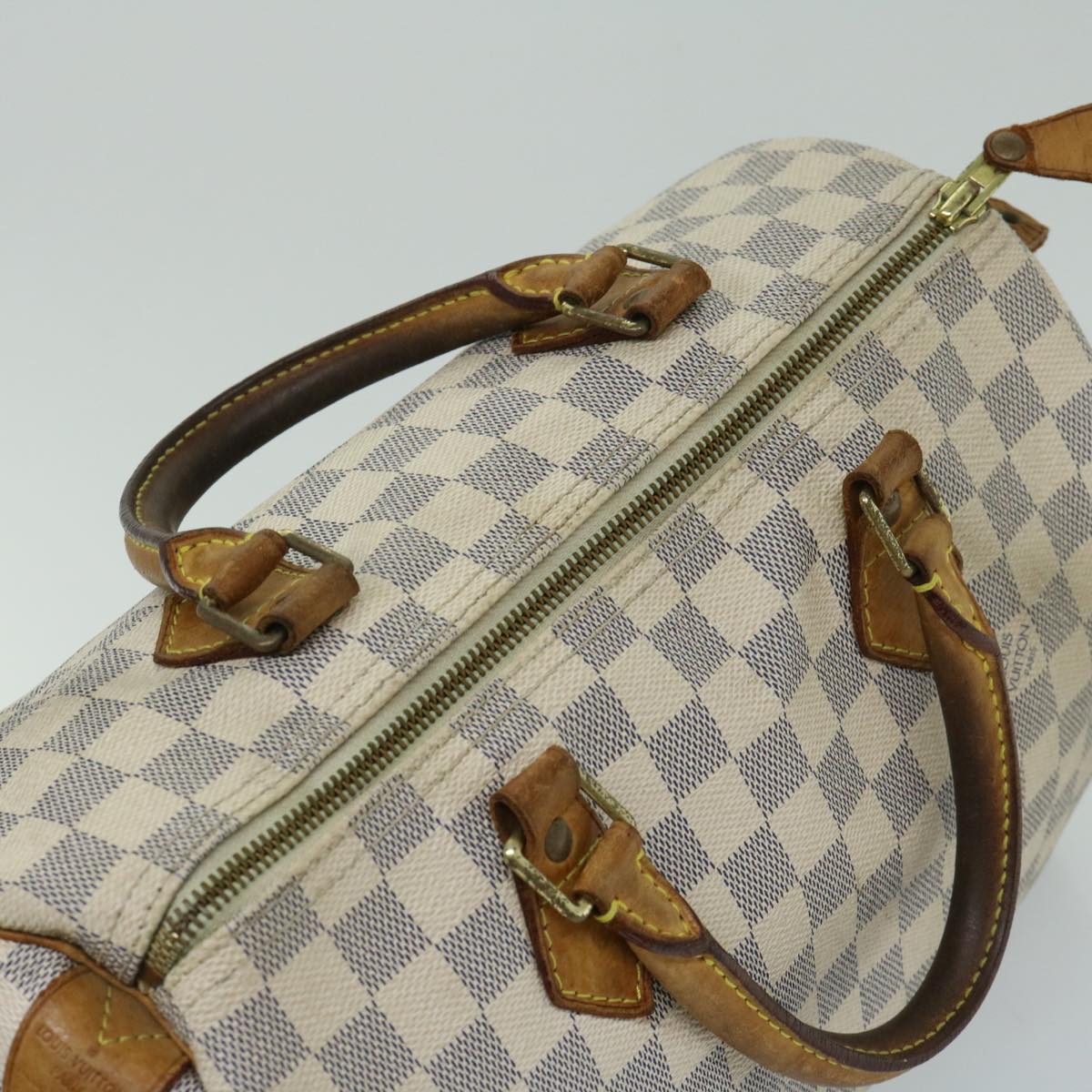 LOUIS VUITTON Damier Azur Speedy 30 Hand Bag N41533 LV Auth 67038