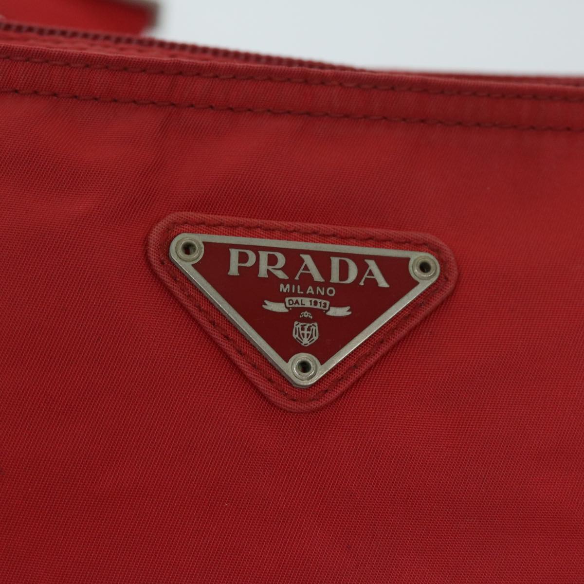 PRADA Shoulder Bag Nylon Red Auth 67048