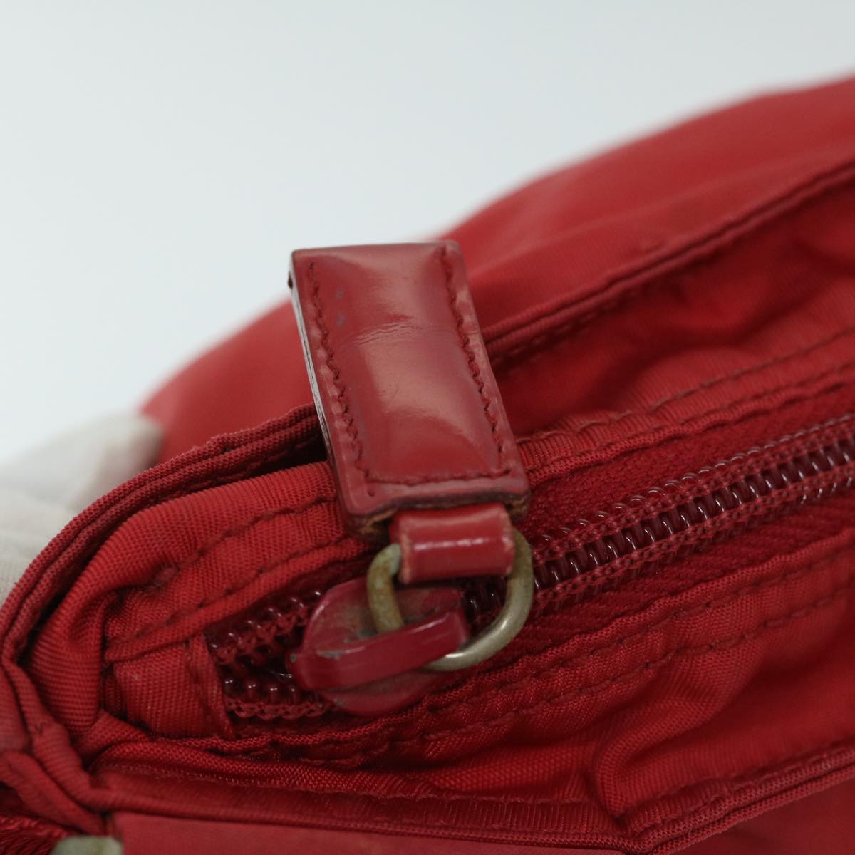 PRADA Shoulder Bag Nylon Red Auth 67048