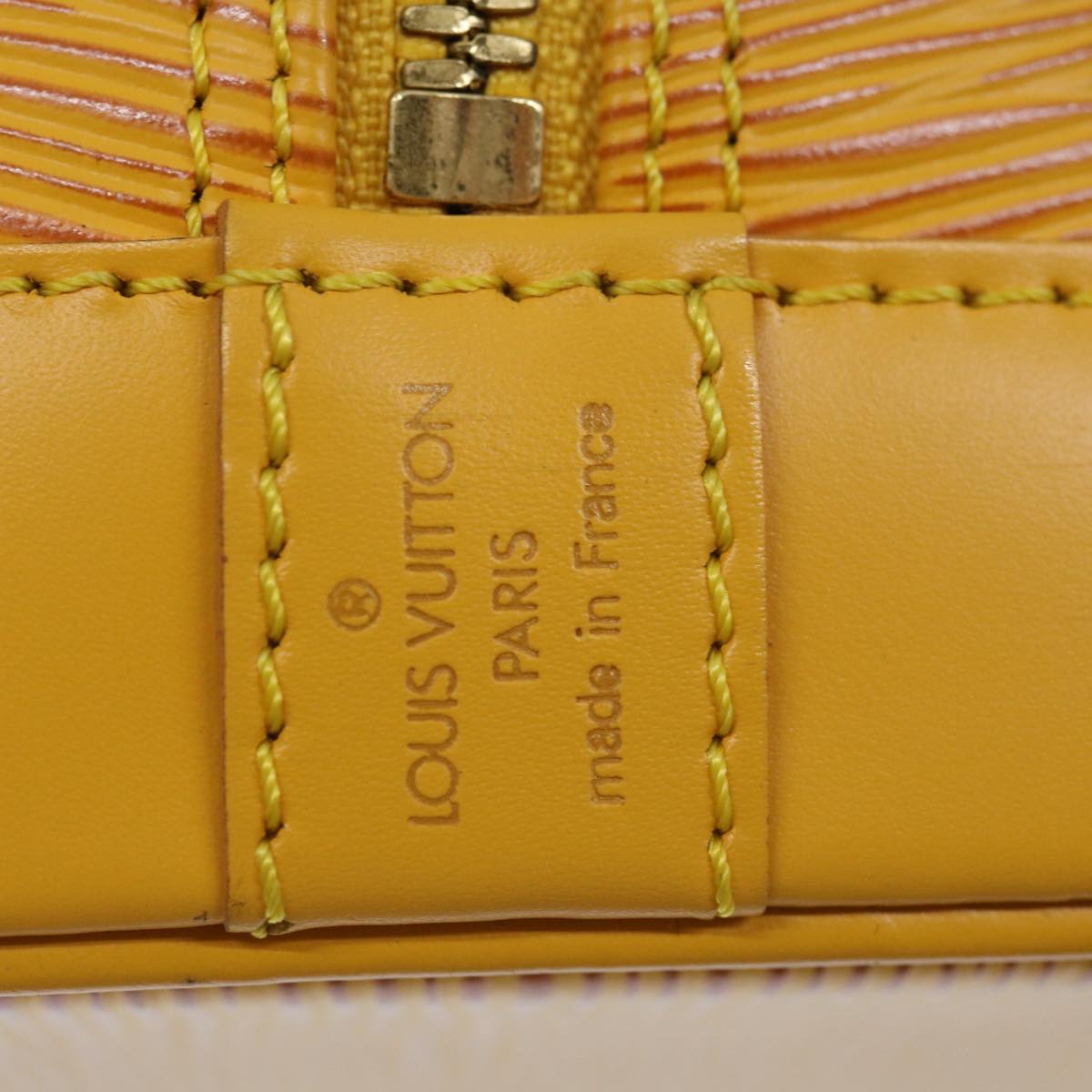 LOUIS VUITTON Epi Alma Hand Bag Tassili Yellow M52149 LV Auth 67052