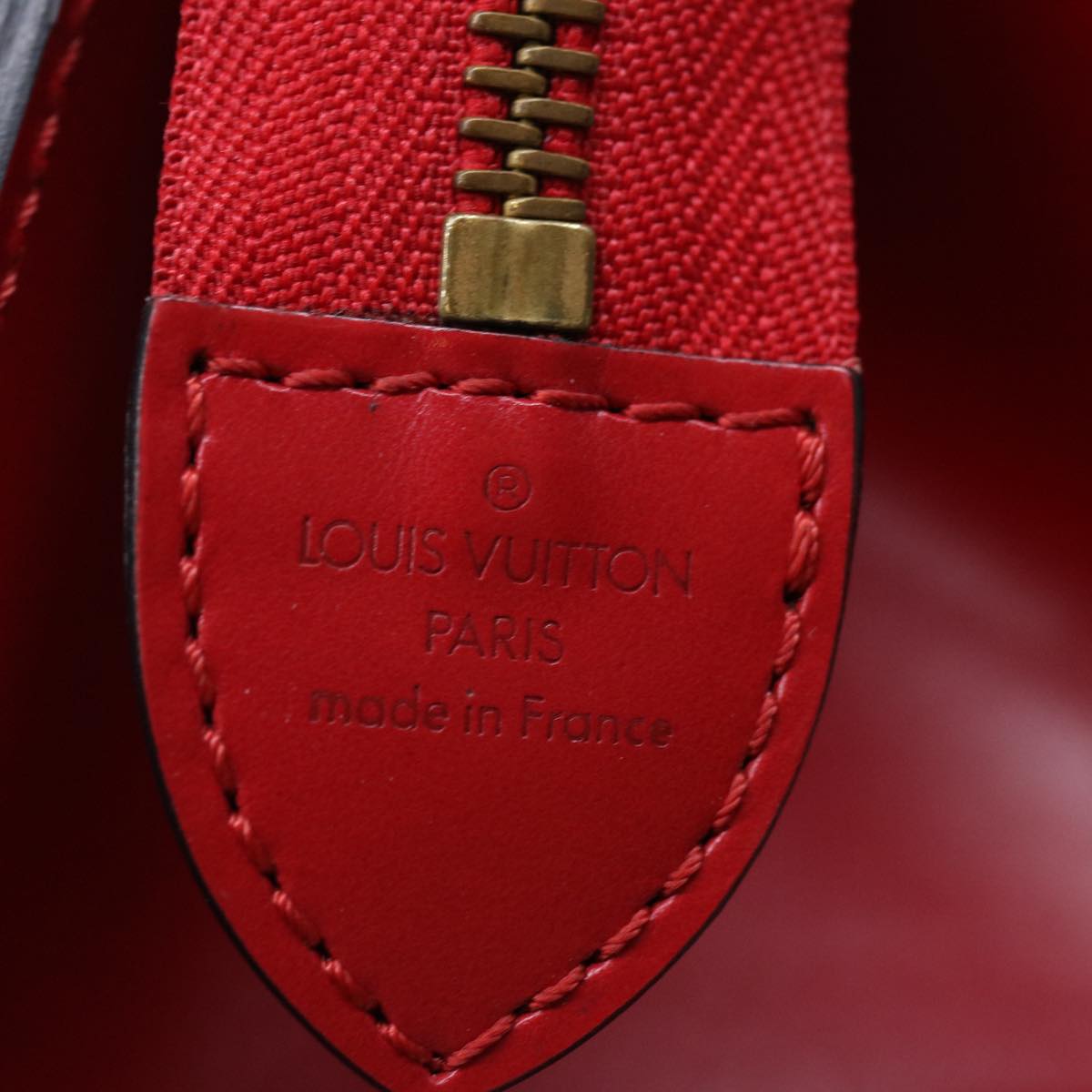 LOUIS VUITTON Epi Sac Triangle Hand Bag Red M52097 LV Auth 67056