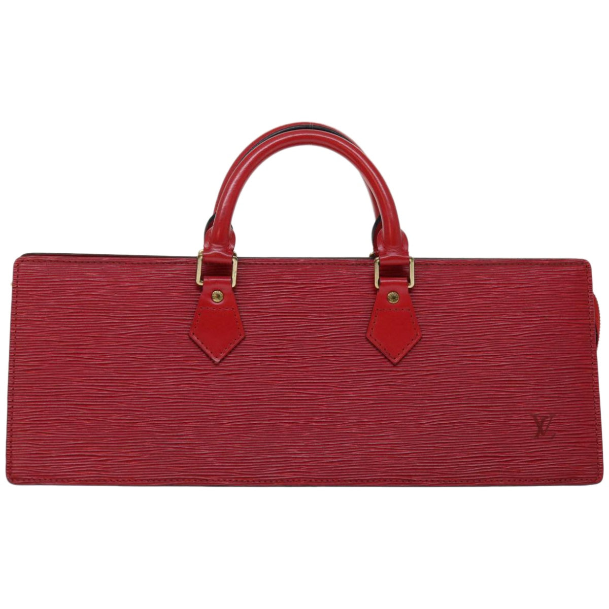 LOUIS VUITTON Epi Sac Triangle Hand Bag Red M52097 LV Auth 67056