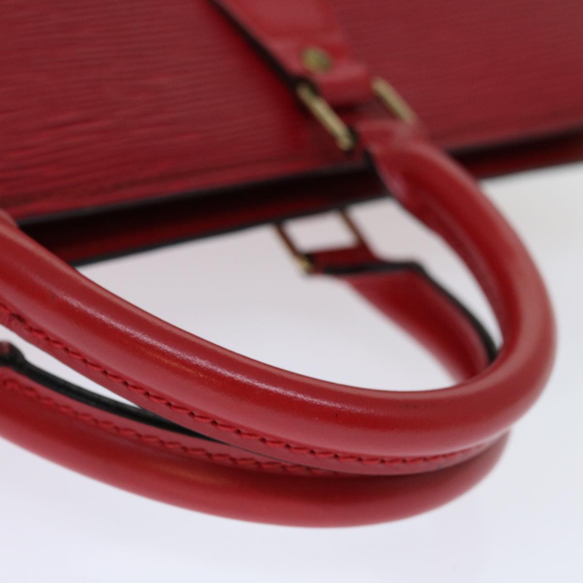 LOUIS VUITTON Epi Sac Triangle Hand Bag Red M52097 LV Auth 67056