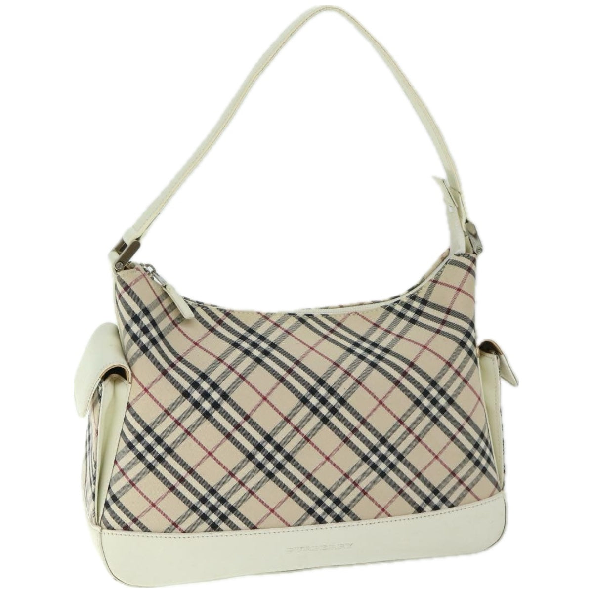 Burberrys Nova Check Shoulder Bag Canvas Beige Auth 67086