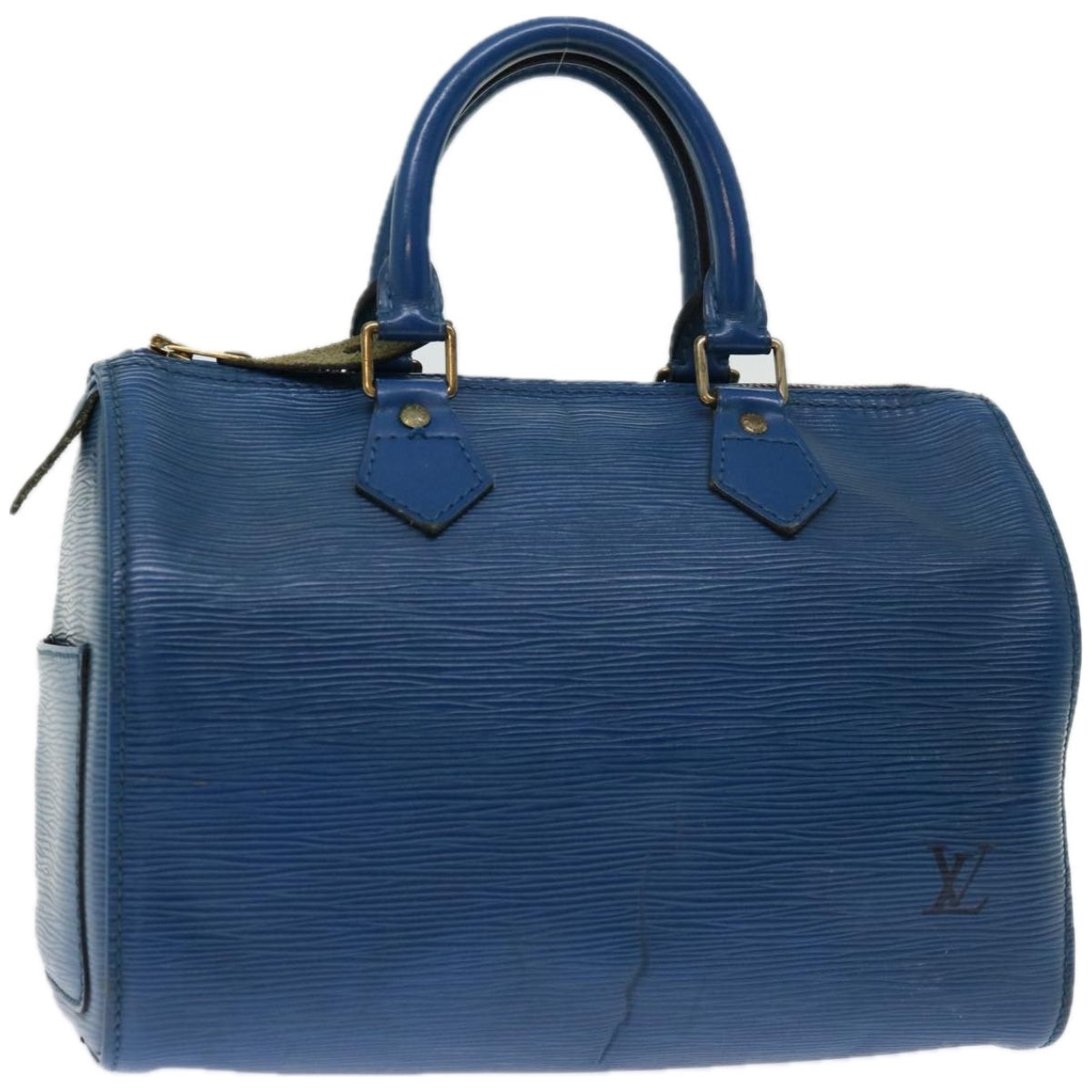 LOUIS VUITTON Epi Speedy 25 Hand Bag Toledo Blue M43015 LV Auth 67092