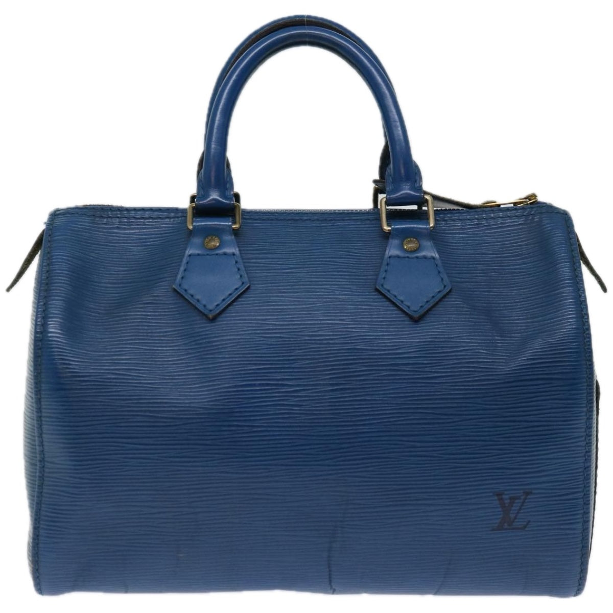 LOUIS VUITTON Epi Speedy 25 Hand Bag Toledo Blue M43015 LV Auth 67092