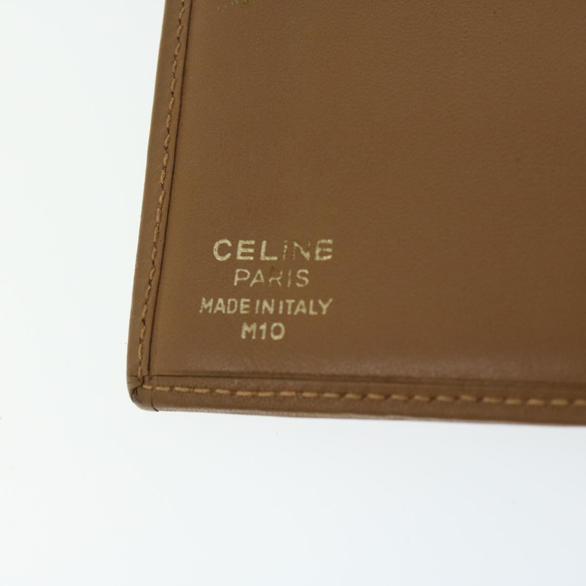 CELINE Macadam Canvas Wallet PVC Leather Brown Auth 67107