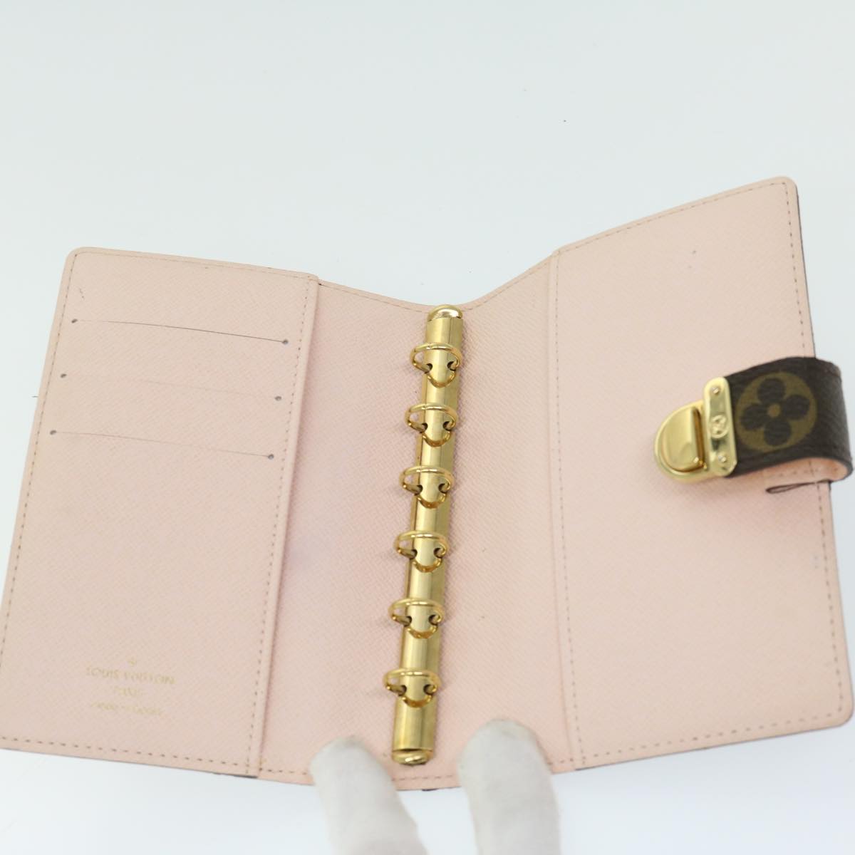 LOUIS VUITTON Monogram Agenda Koala PM Day Planner Cover Pink R21013 Auth 67127