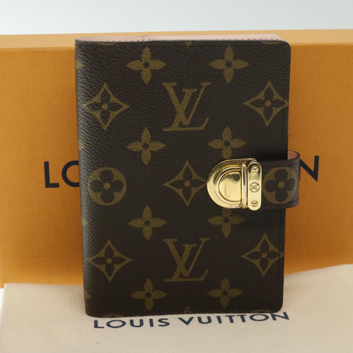 LOUIS VUITTON Monogram Agenda Koala PM Day Planner Cover Pink R21013 Auth 67127