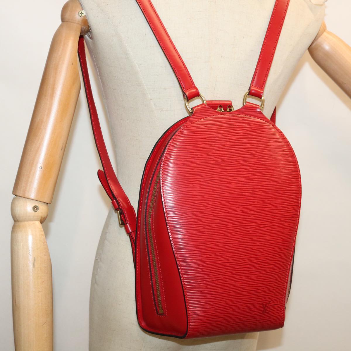 LOUIS VUITTON Epi Mabillon Backpack Castilian Red M52237 LV Auth 67142