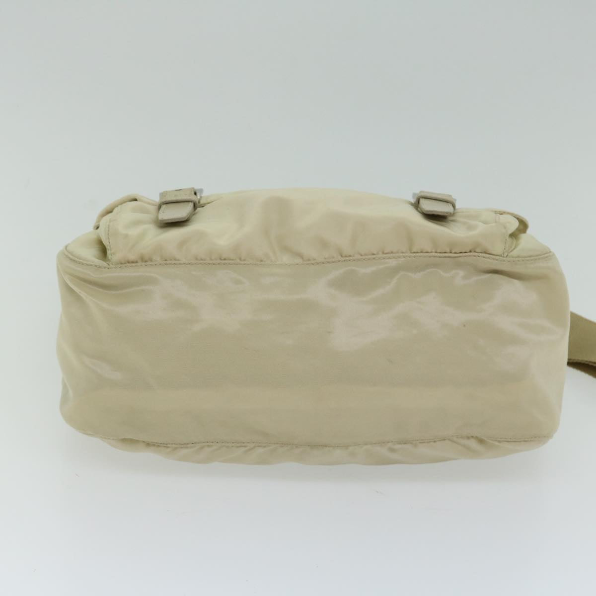 PRADA Shoulder Bag Nylon Cream Auth 67149