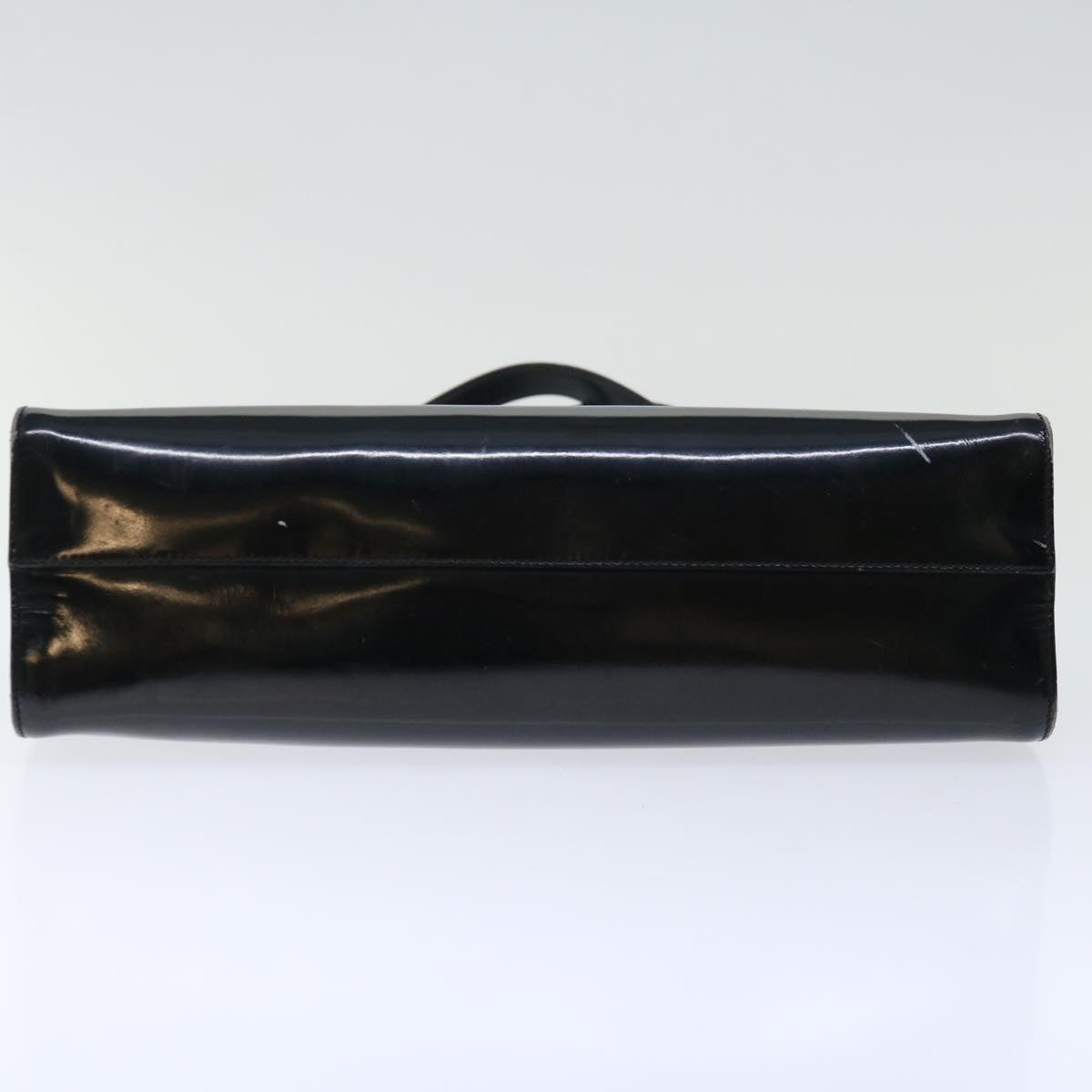 Salvatore Ferragamo Hand Bag Patent leather Black Auth 67156