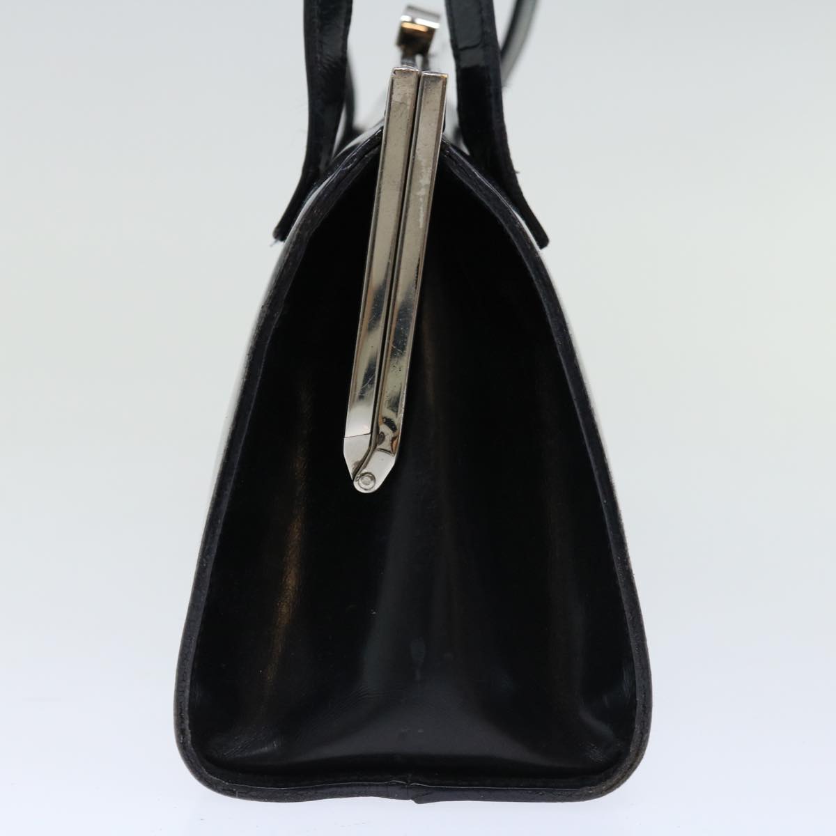 Salvatore Ferragamo Hand Bag Patent leather Black Auth 67156