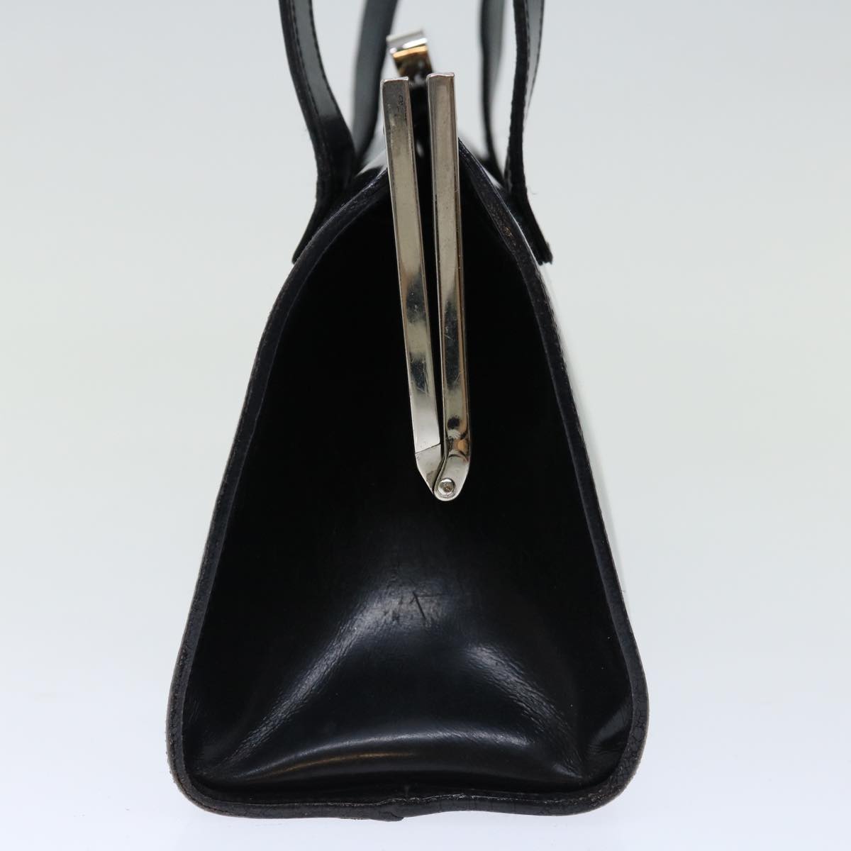 Salvatore Ferragamo Hand Bag Patent leather Black Auth 67156