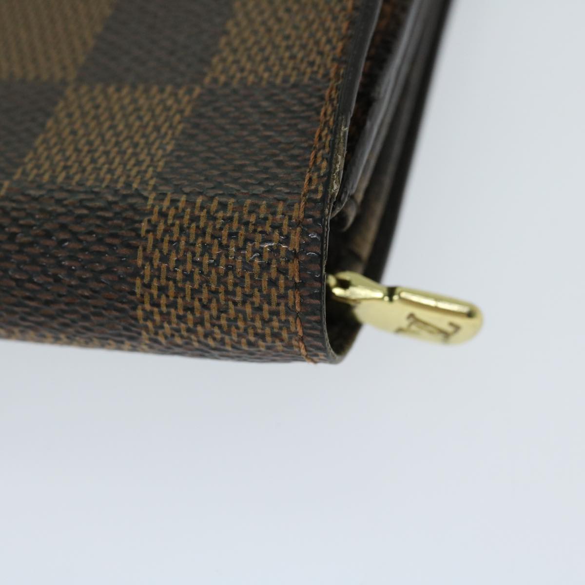 LOUIS VUITTON Damier Ebene Porte Monnaie Credit Wallet N61725 LV Auth 67165