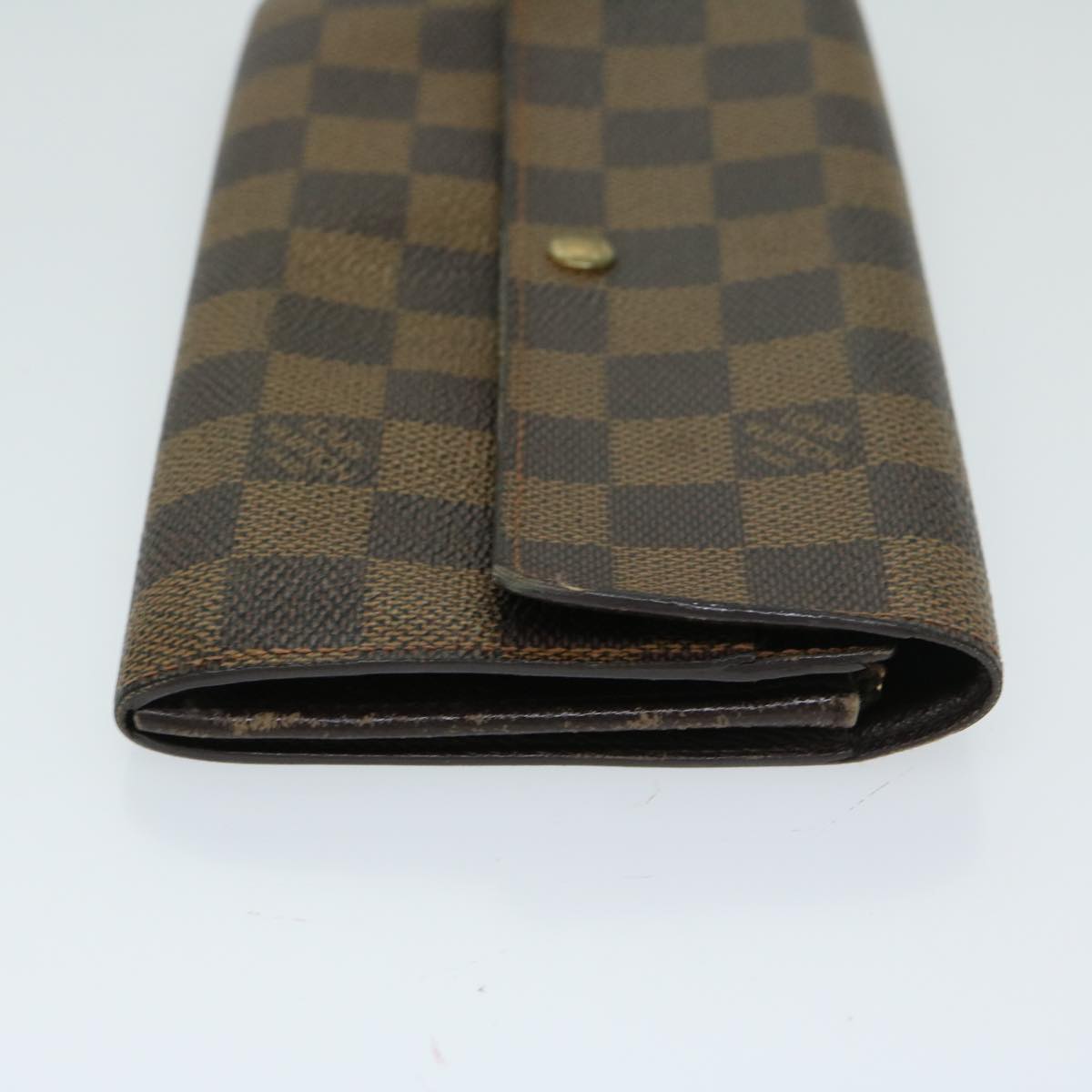 LOUIS VUITTON Damier Ebene Porte Monnaie Credit Wallet N61725 LV Auth 67165