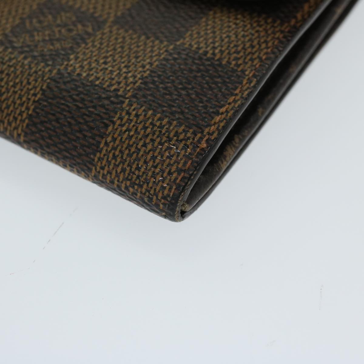 LOUIS VUITTON Damier Ebene Porte Monnaie Credit Wallet N61725 LV Auth 67165