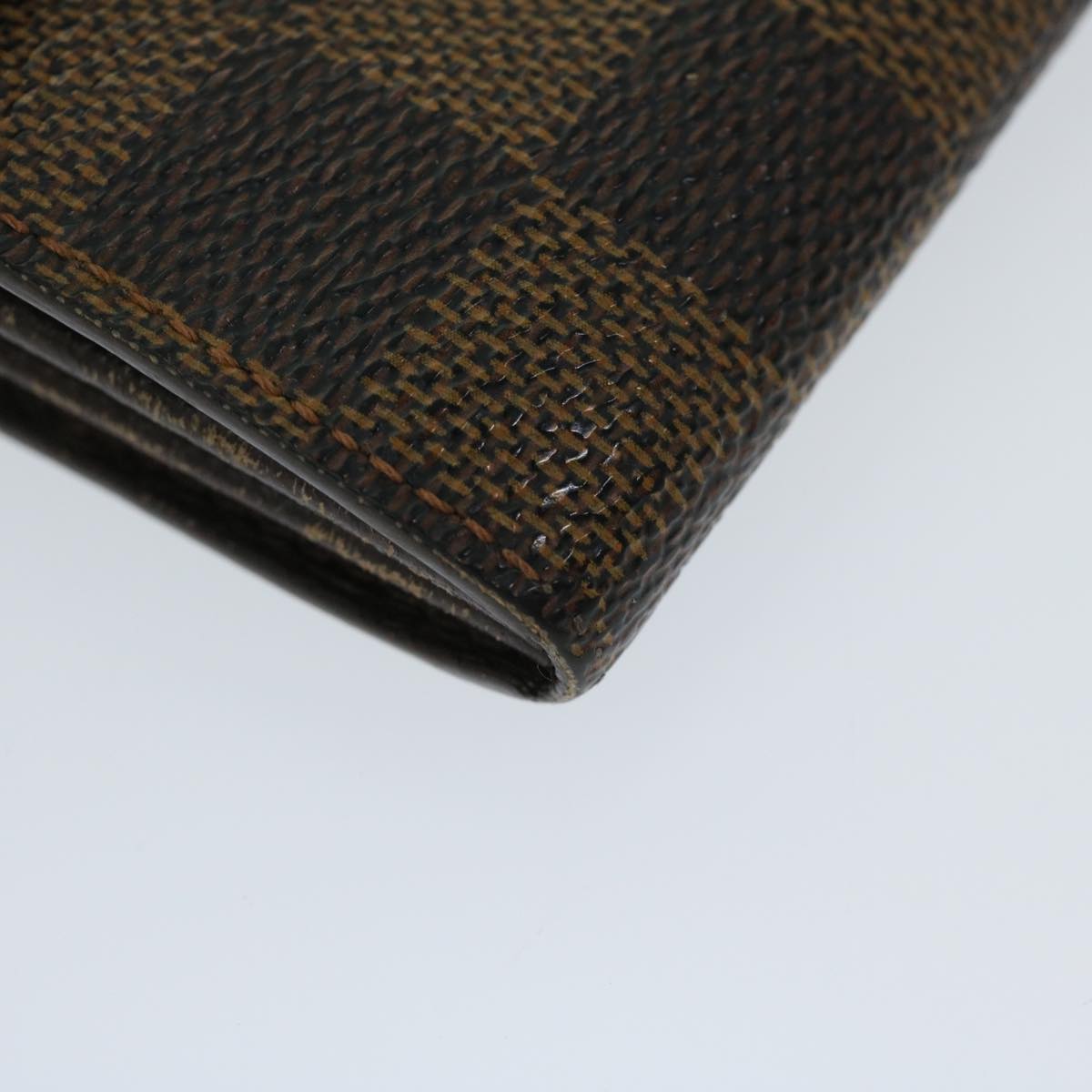 LOUIS VUITTON Damier Ebene Porte Monnaie Credit Wallet N61725 LV Auth 67165