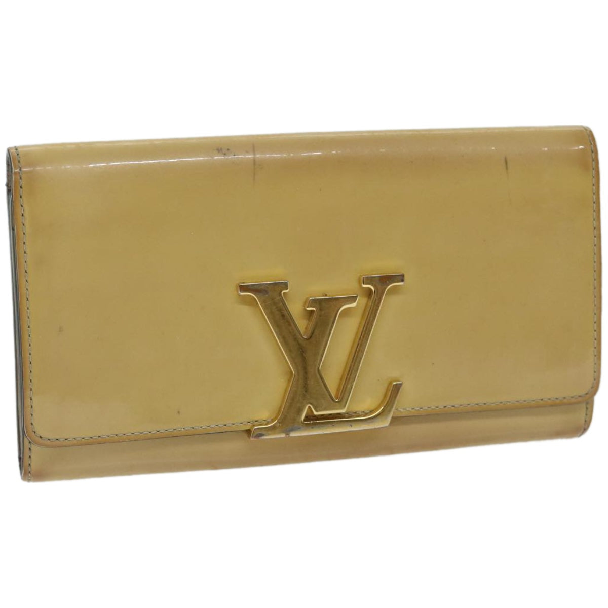 LOUIS VUITTON Portefeuille Louise Wallet Patent leather Dunne M61318 Auth 67167