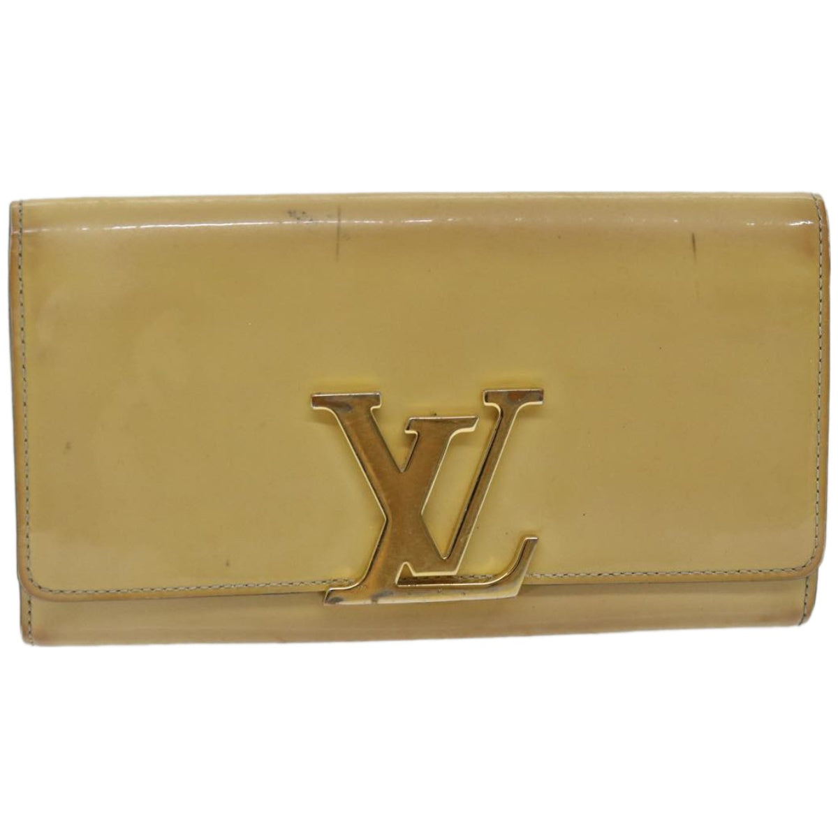 LOUIS VUITTON Portefeuille Louise Wallet Patent leather Dunne M61318 Auth 67167