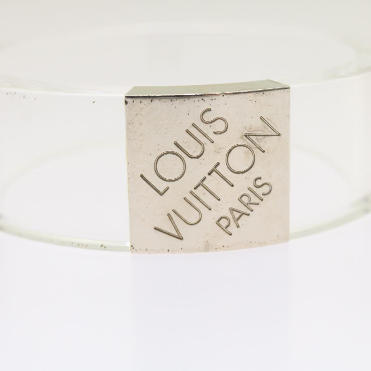 LOUIS VUITTON Night Clubber MM Bracelet plastic Clear LV Auth 67169