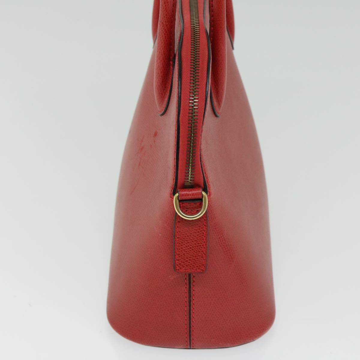 CELINE Hand Bag Leather 2way Red Auth 67191