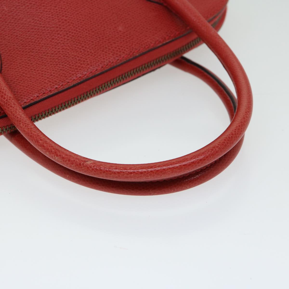 CELINE Hand Bag Leather 2way Red Auth 67191