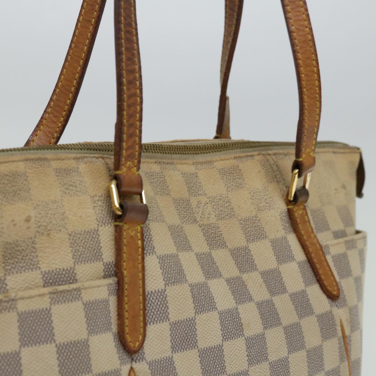 LOUIS VUITTON Damier Azur Totally PM Tote Bag N41280 LV Auth 67197