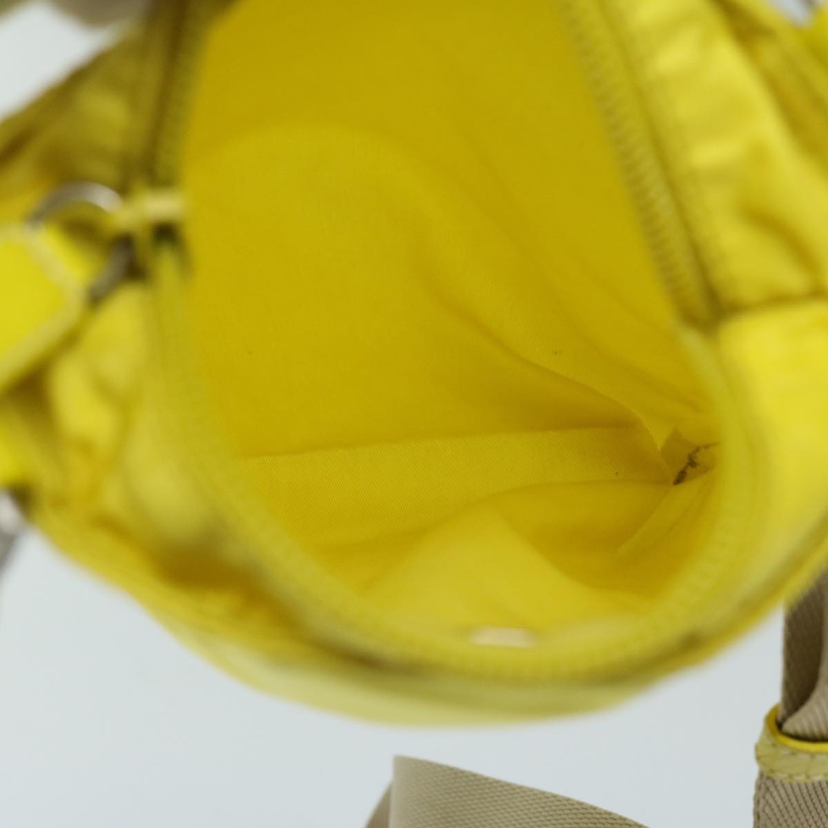 PRADA Shoulder Bag Nylon Yellow Auth 67212