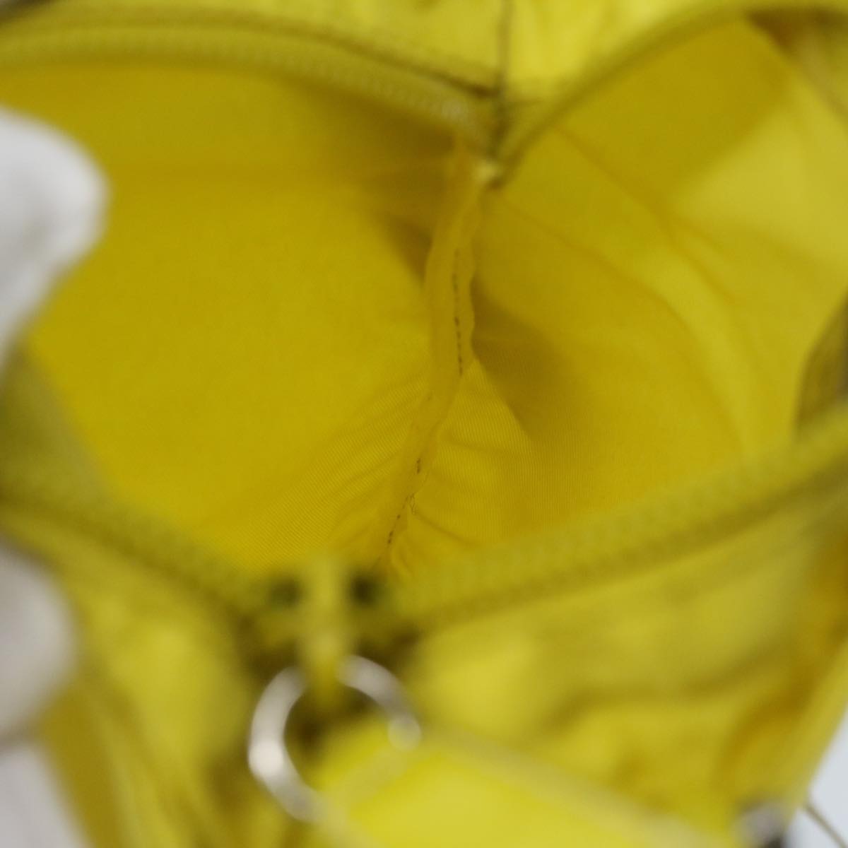 PRADA Shoulder Bag Nylon Yellow Auth 67212