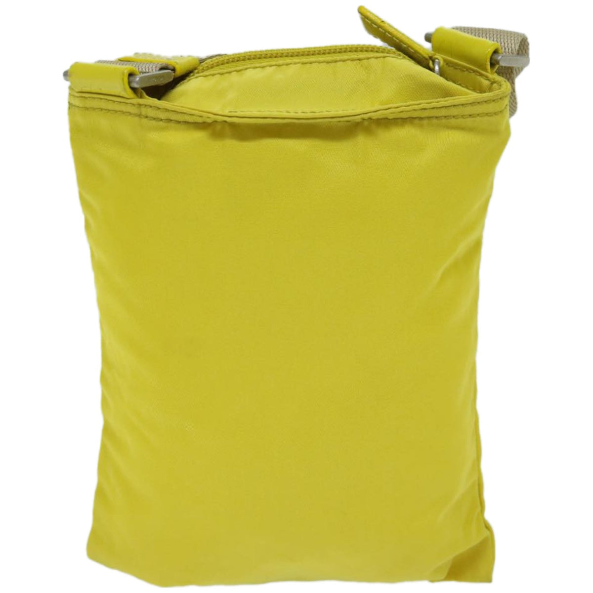 PRADA Shoulder Bag Nylon Yellow Auth 67212