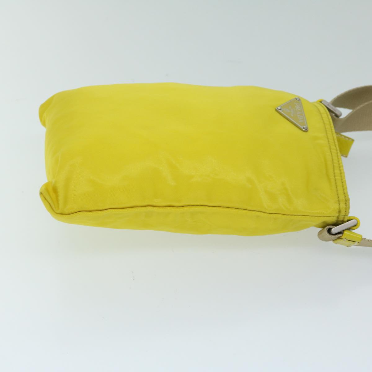 PRADA Shoulder Bag Nylon Yellow Auth 67212