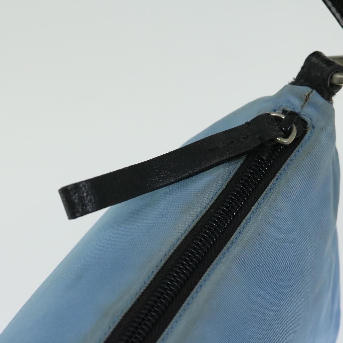 PRADA Shoulder Bag Nylon Light Blue Auth 67213